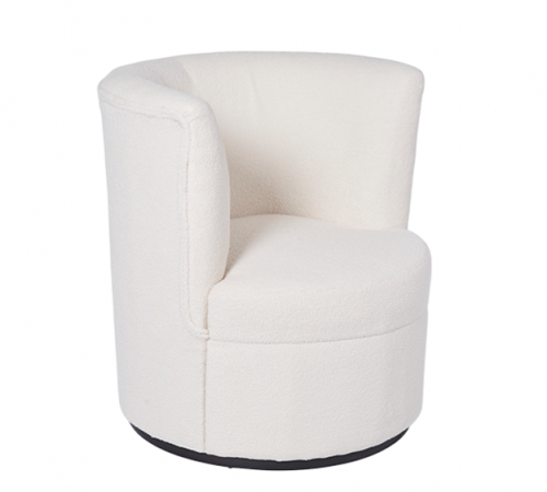 Cream Sherpa Modern Armchair Occasional Chair ROOBBA