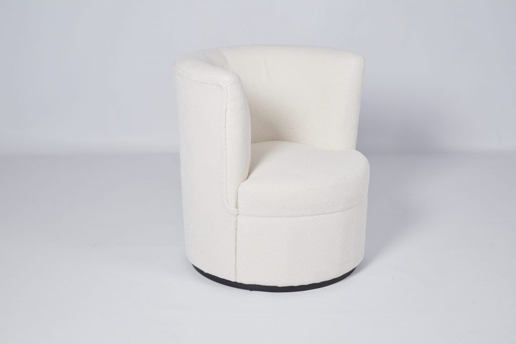 Cream Sherpa Modern Armchair Occasional Chair ROOBBA