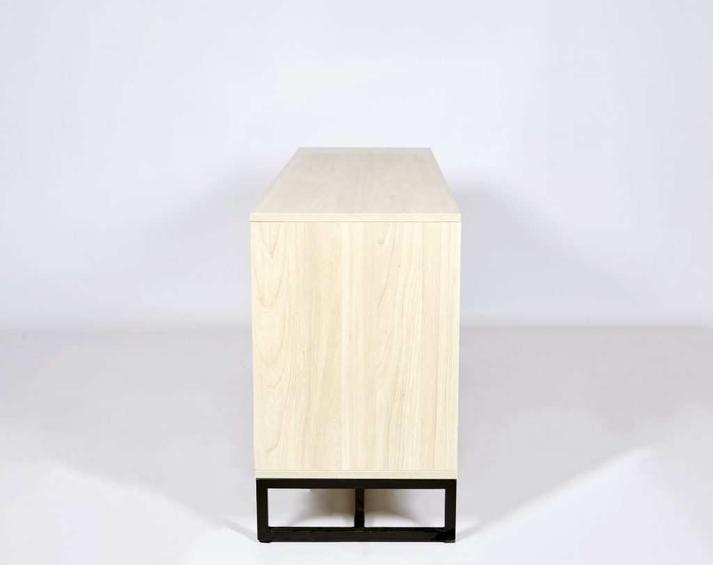 ROOBBA Light Maple Sideboard With Black & Gold Detailing